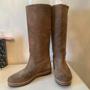 BOEMOS Grey Soft Leather Boots - EUC